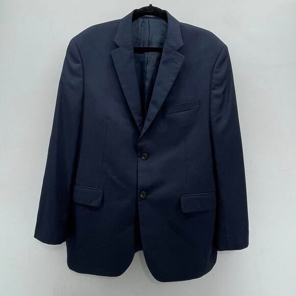 Ralph Ralph Lauren Sport Coat Mens 44S Navy Blue 100% Wool Blazer Jacket - Picture 1 of 12